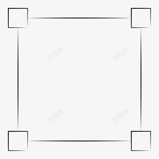 正方形绘图平面图标svg_新图网 https://ixintu.com 图形设计 平面设计 手绘 正方形 绘图 顶点