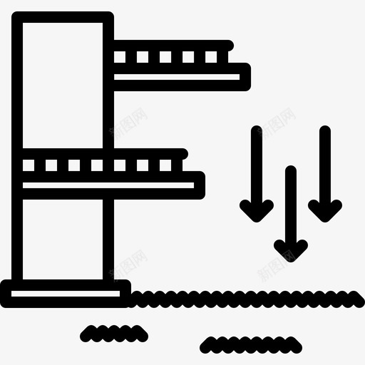 跳水板游泳运动员3直线型图标svg_新图网 https://ixintu.com 游泳 直线 线型 跳水 运动员