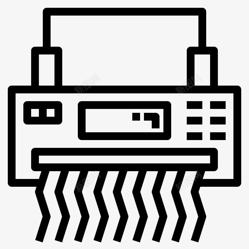 碎纸机办公文具19直线型图标svg_新图网 https://ixintu.com 办公文具 直线 碎纸机 线型