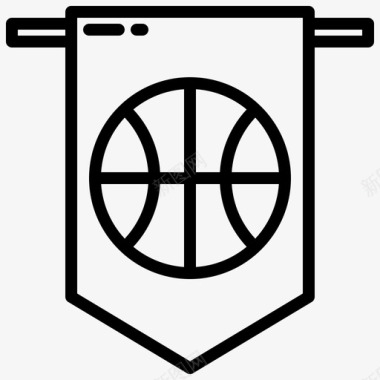标签篮球57直线型图标图标