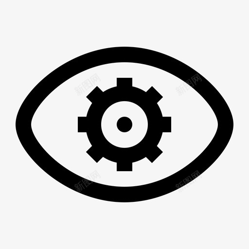 眼睛装备优化设置图标svg_新图网 https://ixintu.com 优化 商业 大纲 收藏 查看 眼睛 装备 设置