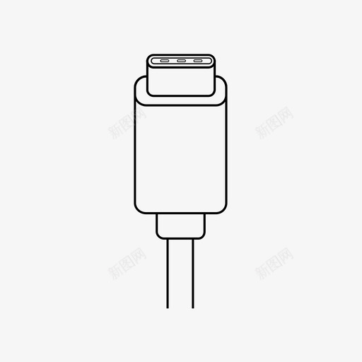 usb类型c电缆计算机图标svg_新图网 https://ixintu.com 电缆 类型 计算机