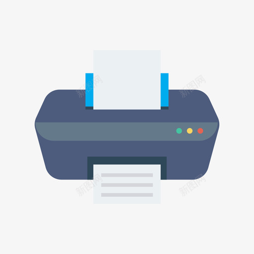 打印机家用设备和电器5扁平图标svg_新图网 https://ixintu.com 家用 扁平 打印机 电器 设备