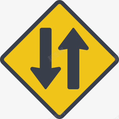 双向美国路标4平坦图标图标