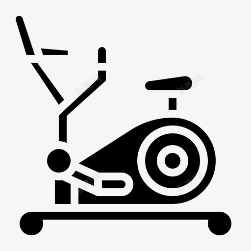 椭圆机有氧运动机械图标svg_新图网 https://ixintu.com 健身 实心 有氧运动 机械 椭圆机 步行