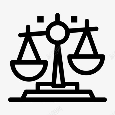 平衡金融司法图标图标