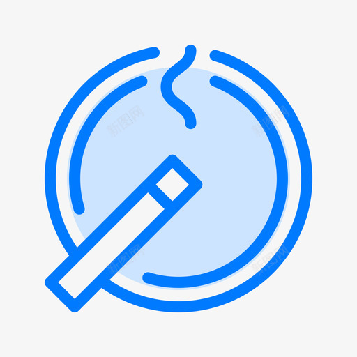 烟灰缸烟灰缸1蓝色图标svg_新图网 https://ixintu.com 烟灰缸 蓝色