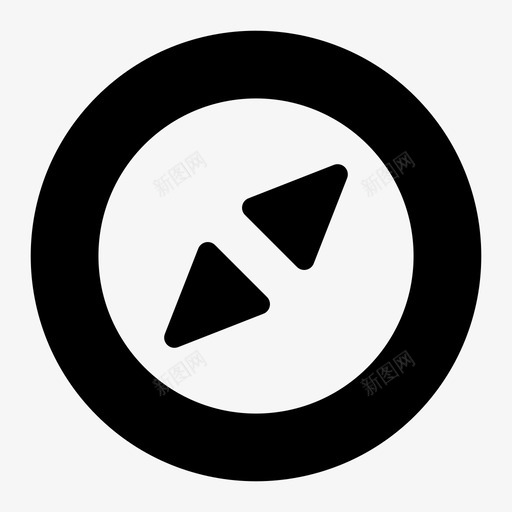 罗盘方向磁铁图标svg_新图网 https://ixintu.com 地图 导航 方向 磁铁 罗盘