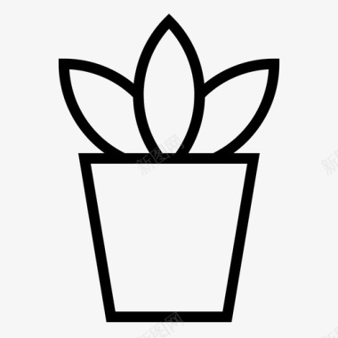 小植物装饰家具图标图标