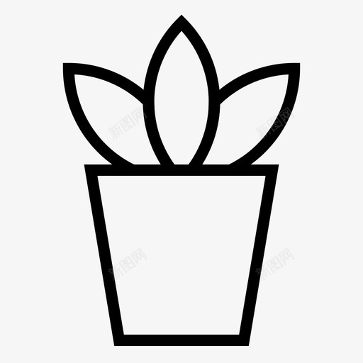 小植物装饰家具图标svg_新图网 https://ixintu.com 家具 家居 植物 生活 盆栽 装饰