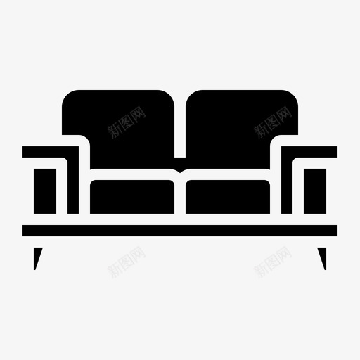 沙发家具139填充图标svg_新图网 https://ixintu.com 填充 家具 沙发