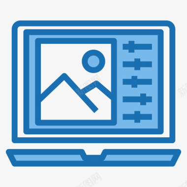 编辑摄影113蓝色图标图标
