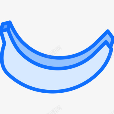 香蕉水果和蔬菜42蓝色图标图标