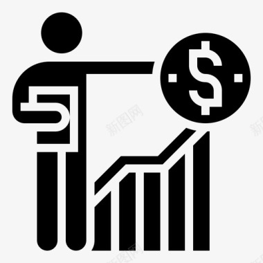 财务商业战略22字形图标图标