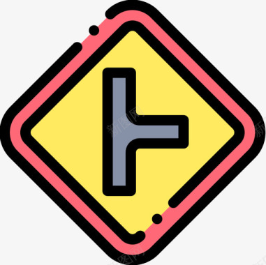 交叉口交通标志14线形颜色图标图标