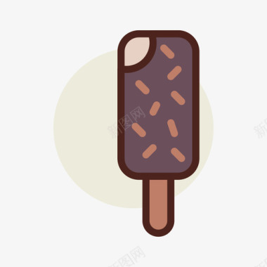冰淇淋街头食品11原色图标图标