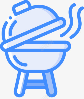 烧烤野餐59蓝色图标图标