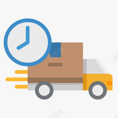送货车汽车服务4扁平图标图标