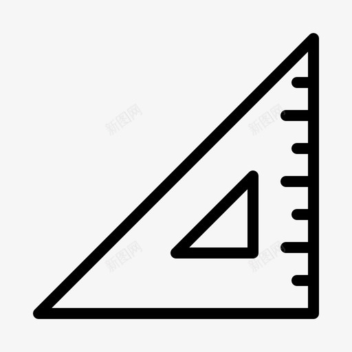 角尺返校教育图标svg_新图网 https://ixintu.com 三角形 学生 教育 教育学 角尺 返校