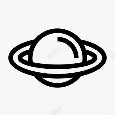 土星儿童科学外太空图标图标