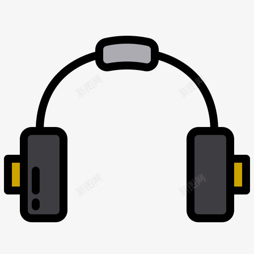 耳机音乐应用程序2线性颜色图标svg_新图网 https://ixintu.com 应用程序 线性 耳机 音乐 颜色