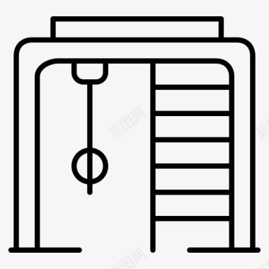 体育游戏丛林健身房图标图标