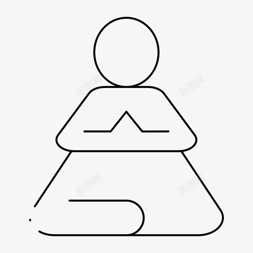 快速冥想训练图标svg_新图网 https://ixintu.com 冥想 安详 快速 性格 特征 瑜伽 生活 细线 训练