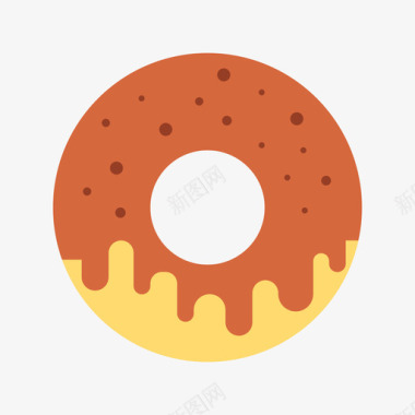 甜甜圈食品和饮料29扁平图标图标
