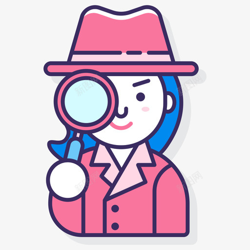 私家侦探私家侦探2线性颜色图标svg_新图网 https://ixintu.com 私家侦探 线性 颜色