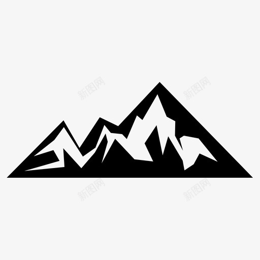 山地理高度图标svg_新图网 https://ixintu.com 地理 高度