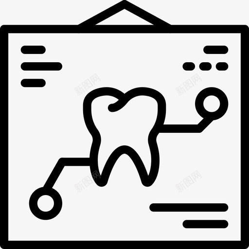 正位片牙科11线性图标svg_新图网 https://ixintu.com 正位 牙科 线性