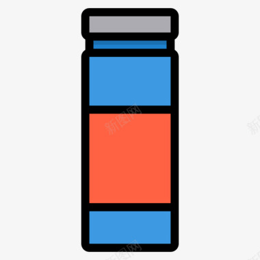 瓶子瓶子和容器4线性颜色图标图标