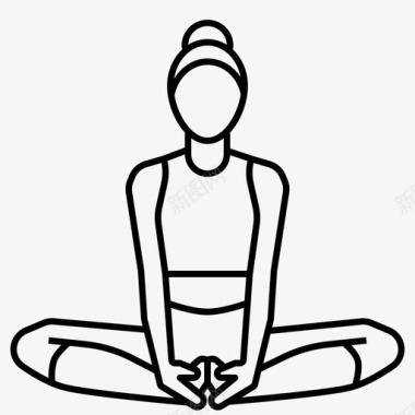 瑜伽姿势平衡身体图标图标