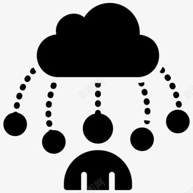 用户连接性云计算云网络图标图标