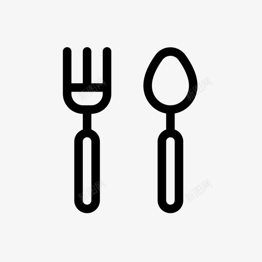 叉子和勺子晚餐吃图标svg_新图网 https://ixintu.com 勺子 叉子 家用电器 晚餐 边界 风格 食物