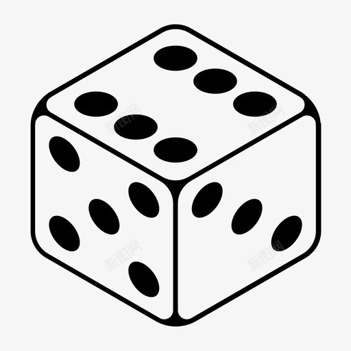 骰子6赌场骰子图标svg_新图网 https://ixintu.com 加斯 拉斯 维加 赌博 赌场 骰子