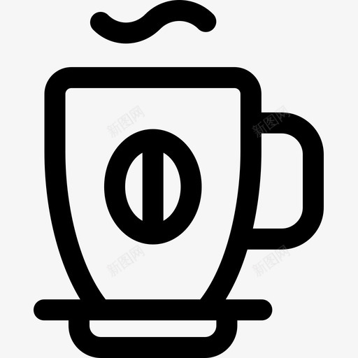 热咖啡咖啡店114直线型图标svg_新图网 https://ixintu.com 咖啡 咖啡店 直线 线型