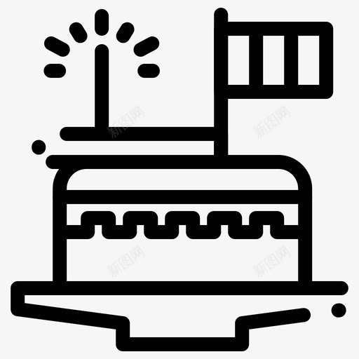 蛋糕庆祝日图标svg_新图网 https://ixintu.com 帕特 帕特里 庆祝 爱尔兰 独立日 粗体 节日 虚线 蛋糕 里克