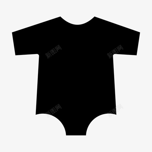 婴儿连体衣布料儿童图标svg_新图网 https://ixintu.com 儿童 婴儿 布料 连体衣