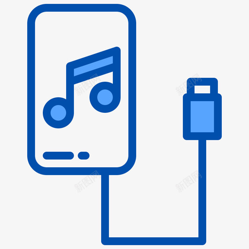 音乐播放器音乐应用程序3蓝色图标svg_新图网 https://ixintu.com 应用程序 播放器 蓝色 音乐