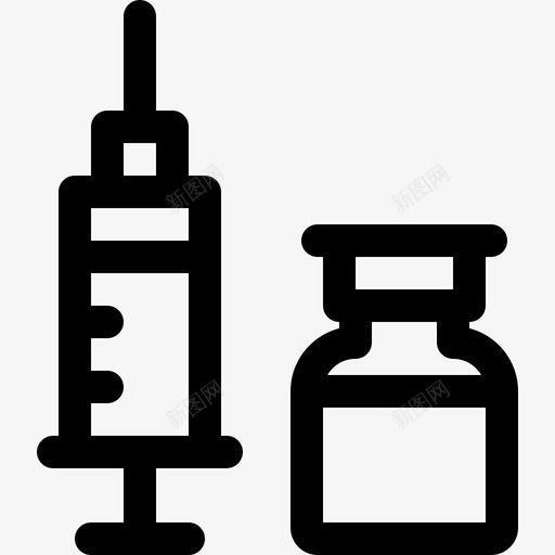 注射器整形外科31线性图标svg_新图网 https://ixintu.com 整形外科 注射器 线性