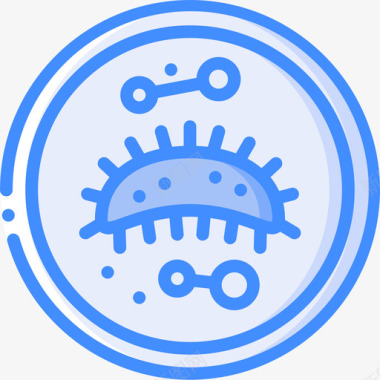 细菌遗传学和生物工程4蓝色图标图标