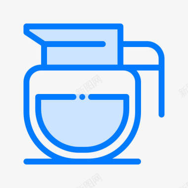 罐子咖啡茶1蓝色图标图标