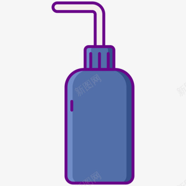 线性清洗瓶58实验室图标图标