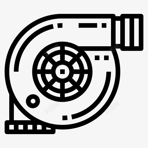 涡轮汽车零件图标svg_新图网 https://ixintu.com 汽车 涡轮 轮廓 速度 零件