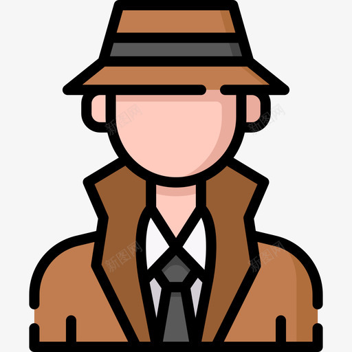 侦探私家侦探22岁直系肤色图标svg_新图网 https://ixintu.com 侦探 直系 私家侦探 肤色