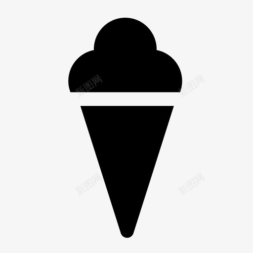 冰淇淋蛋卷圣代图标svg_新图网 https://ixintu.com 冰淇淋 嘉年华 圣代 蛋卷
