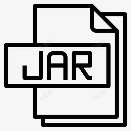 Jar文件文件格式1线性图标svg_新图网 https://ixintu.com Jar 文件 格式 线性