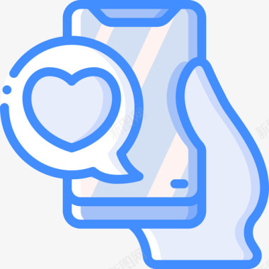 爱情短信情人节103蓝色图标图标