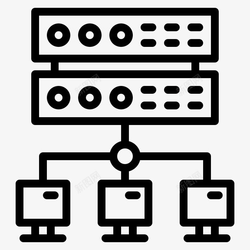 网络网络和数据库1线性图标svg_新图网 https://ixintu.com 数据库 线性 网络